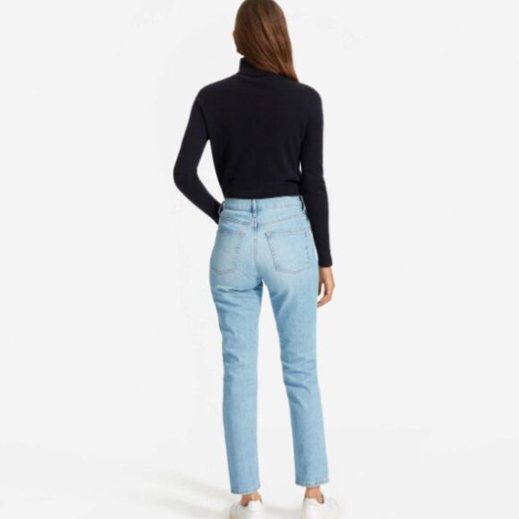 Everlane the Curvy Cheeky Straight Ankle Jean Sky Blue - Picture 4 of 10